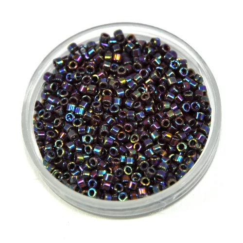 Miyuki Delica Japanese Seed Bead  size : 11/0 - 1574 Opaque Wild Berry Dark Red AB 