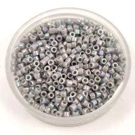   Miyuki Delica Japanese Seed Bead - 1579 - Opaque Ghost Gray AB - 11/0