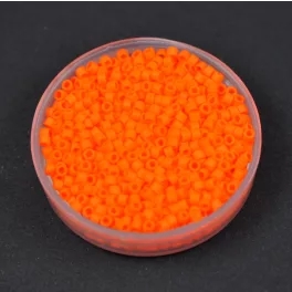   Miyuki Delica Japanese Seed Bead  size : 11/0 - 1583 - Opaque Matte Mandarin