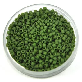   Miyuki Delica Japanese Seed Bead  size : 11/0 - 1585 Matte Opaque Avocado