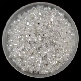   Miyuki Delica Japanese Seed Bead  size : 11/0 - 1671 - Pearl Lined Crystal AB