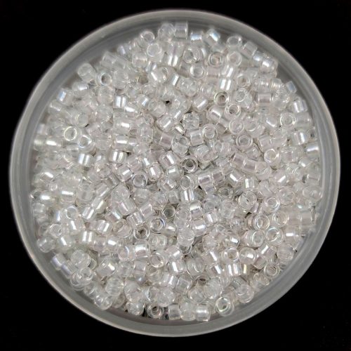 Miyuki Delica Japanese Seed Bead  size : 11/0 - 1671 - Pearl Lined Crystal AB