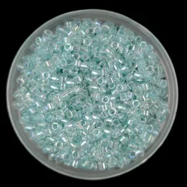   Miyuki Delica Japanese Seed Bead  size : 11/0 - 1675 - Pearl Lined Pale Green Mist AB