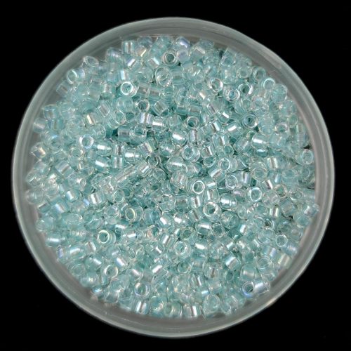 Miyuki Delica Japanese Seed Bead  size : 11/0 - 1675 - Pearl Lined Pale Green Mist AB