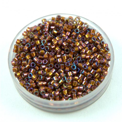 Miyuki Delica Japanese Seed Bead  size : 11/0 - 1691 - Silver Lined Glazed Dark Saffron AB