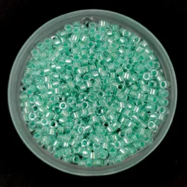   Miyuki Delica Japanese Seed Bead size : 11/0 - 1707 - Mint Pearl Lined Glacier Blue