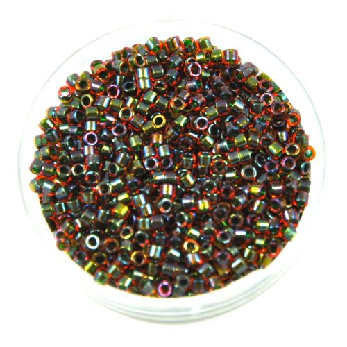 Miyuki delica gyöngy 1741 - oliva közepű narancs AB - 11/0 - 50g-AKCIOS