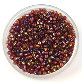   Miyuki Delica Japanese Seed Bead  - 1750 - Sparkling Beige-Lined Rootbeer AB - 11/0