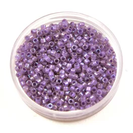  Miyuki Delica Japanese Seed Bead  size : 11/0 - 1753 Sparkling Purple Lined Opal AB 