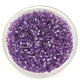   Miyuki Delica Japanese Seed Bead  size : 11/0 - 1754 Sparkling Purple Lined Crystal AB 