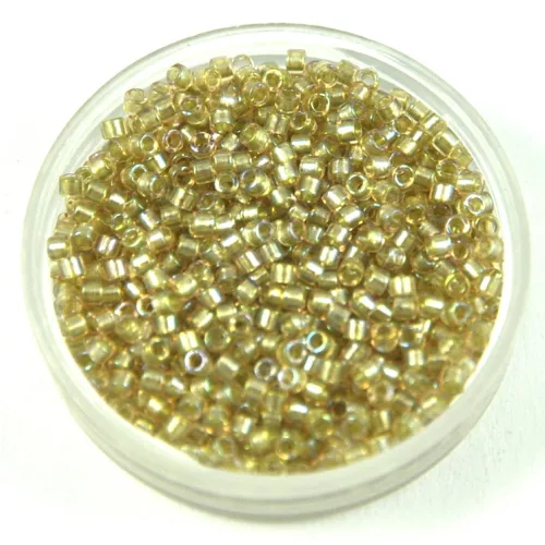 Miyuki delica gyöngy 1766 - Sparkling Celery Lined Lt Tea Rose AB - 11/0