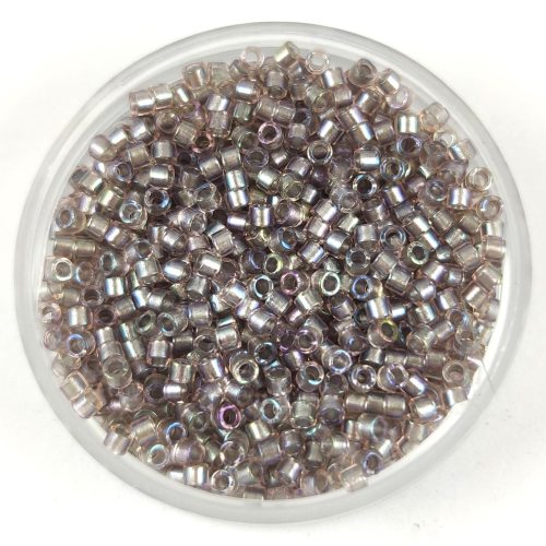 Miyuki Delica Japanese Seed Bead  - 1772 - Sparkling Pewter Lined Crystal AB - 11/0