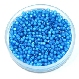   Miyuki Delica Japanese Seed Bead  size : 11/0 - 1783 White Lined Capri Blue AB 