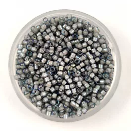   Miyuki Delica Japanese Seed Bead  size : 11/0 - 1793 White Lined Gray AB 