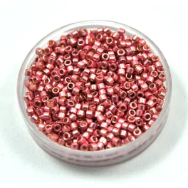   Miyuki Delica Japanese Seed Bead  size : 11/0 - 1839 Duracoat Galvanised Dark Coral 