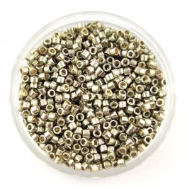   Miyuki Delica Japanese Seed Bead  size : 11/0 - 1851 Duracoat Galvanised lt Pewter 