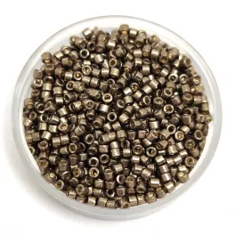   Miyuki Delica Japanese Seed Bead  size : 11/0 - 1852 Duracoat Galvanised Pewter 