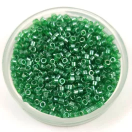   Miyuki Delica Japanese Seed Bead  size : 11/0 - 1889 - Transparent Green Luster