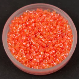   Miyuki Delica Japanese Seed Bead  size : 11/0 - 2047 - Luminous Bittersweet Orange