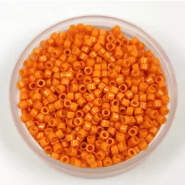   Miyuki Delica Japanese Seed Bead  size : 11/0 - 2104 Duracoat Kumquat 