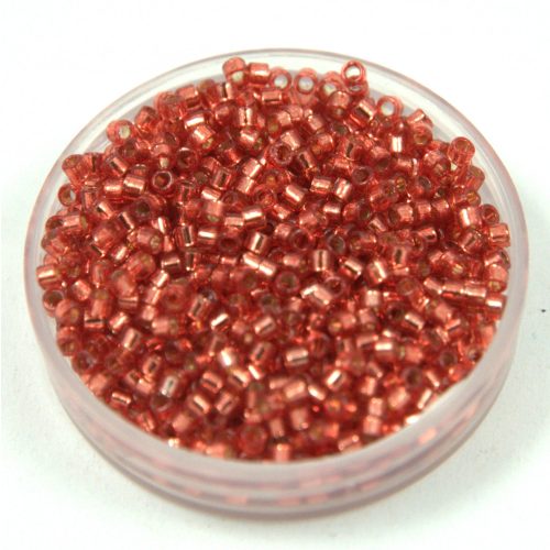 Miyuki Delica Japanese Seed Bead  size : 11/0 - 2152 Duracoat Silver Lined lt Watermelon