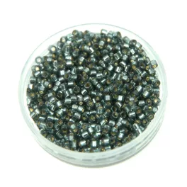   Miyuki Delica Japanese Seed Bead  size : 11/0 - 2166 Duracoat Silver Lined lt Blue steel