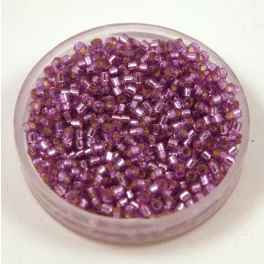   Miyuki Delica Japanese Seed Bead  size : 11/0 - 2168 Duracoat Silver Lined orchid