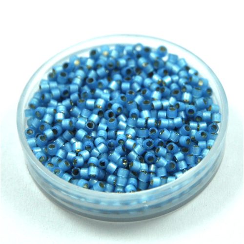 Miyuki Delica Japanese Seed Bead  size : 11/0 - 2176 Duracoat Semi Matte Silver Lined lt bayberry 