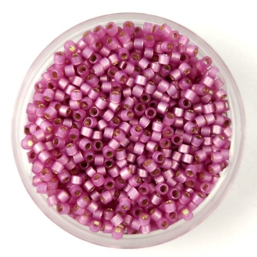 Miyuki delica gyöngy 2180 - Duracoat Silver Lined Semi Matte Dyed Orchid - 11/0 - 50g-AKCIOS