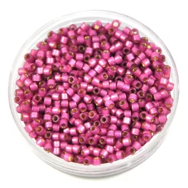   Miyuki Delica Japanese Seed Bead  size : 11/0 - 2181 Duracoat Silver Lined lt Berry Ice 