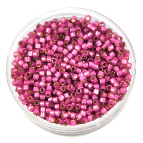 Miyuki Delica Japanese Seed Bead  size : 11/0 - 2181 Duracoat Silver Lined lt Berry Ice 