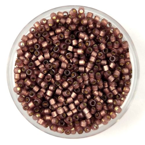 Miyuki delica gyöngy 2183 - duracoat semi-frosted silver lined raisin - 11/0 - 50g-AKCIOS