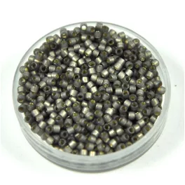   Miyuki delica gyöngy 2185 - Duracoat Semi-frosted Silver Lined Acacia Satin - 11/0 - 50g-AKCIOS