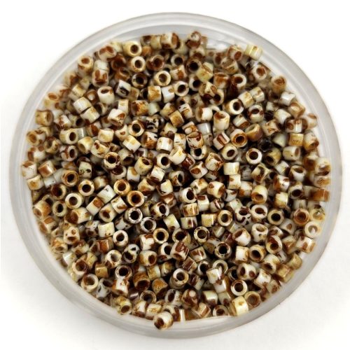 Miyuki delica gyöngy 2262- Opaque Yellow Picasso - 11/0 - 50g - AKCIOS