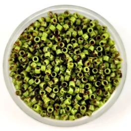   Miyuki Delica Japanese Seed Bead  size : 11/0 -  2265 - Opaque Chartreuse Picasso