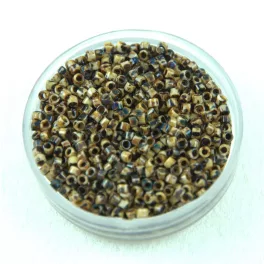   Miyuki Delica Japanese Seed Bead  size : 11/0 -  2267 - Opaque Brown Picasso