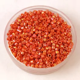   Miyuki Delica Japanese Seed Bead  size : 11/0 -  2274 - Opaque Glazed Burnt Orange