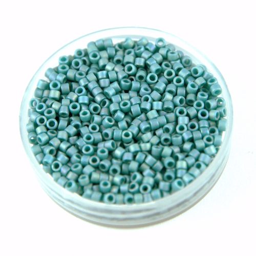 Miyuki delica gyöngy 2315 - Frosted Opaque Glazed Peacock AB - 11/0 - 50g-AKCIOS