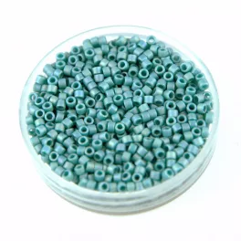   Miyuki Delica Japanese Seed Bead  size : 11/0 - 2315 - Frosted Opaque Glazed Peacock AB