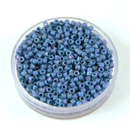   Miyuki Delica Japanese Seed Bead  size : 11/0 - 2318 - Frosted Opaque Glazed Soft Blue AB