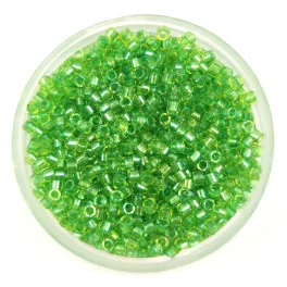   Miyuki Delica Japanese Seed Bead  - 2376 - Fancy Lined Chartreuse - 11/0