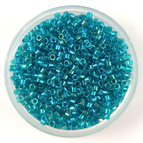 Miyuki Delica Japanese Seed Bead  size : 11/0 - 2380 - Fancy Lined Teal Green - 11/0