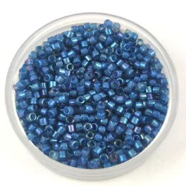   Miyuki Delica Japanese Seed Bead  size : 11/0 - 2384 - Dyed Dark Teal AB - 11/0
