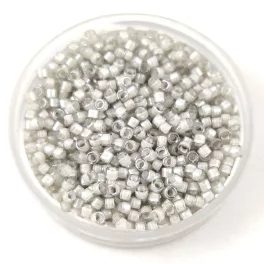   Miyuki Delica Japanese Seed Bead - 2391 - Dyed Moonstone Lined Crystal 11/0