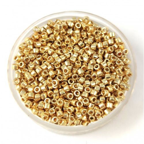 Miyuki Delica Japanese Seed Bead  size : 11/0 -  2501 - Duracoat Galvanized Pale Gold