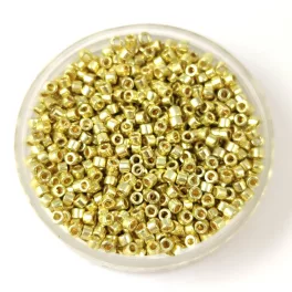   Miyuki Delica Japanese Seed Bead  size : 11/0 -  2502 - Duracoat Galvanized Yellow