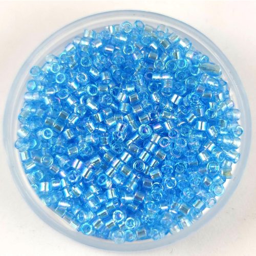 Miyuki delica gyöngy - 176 - Transparent Blue Sea AB - 11/0
