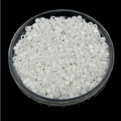 Miyuki delica gyöngy 0200 - fehér - 11/0 - 50g-AKCIOS