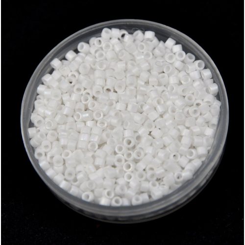 Miyuki delica gyöngy 0351 - matt fehér - 11/0 - 50g-AKCIOS