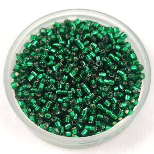 Miyuki delica gyöngy 0605 -  Silver Lined Emerald - 11/0